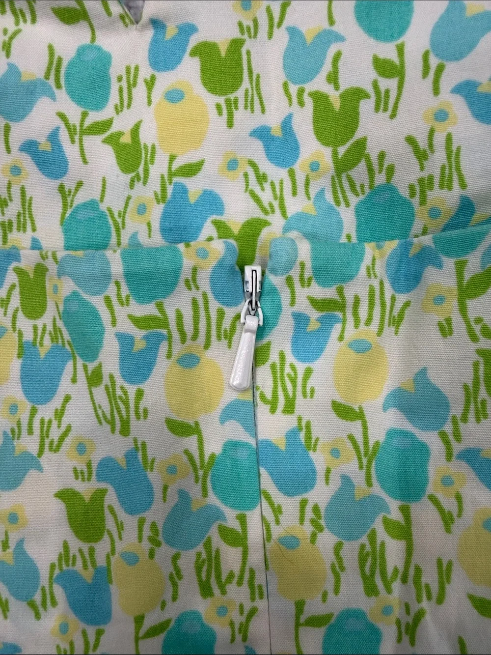 Lilly Pulitzer Women's Size 10 Blue Green Floral Sleeveless Fit & Flare Sundress - Picture 3 of 5